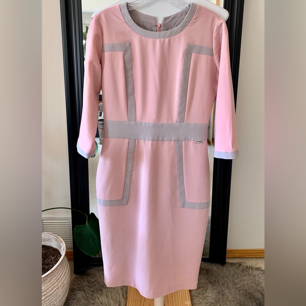VOGELI House Of Fashion Pink & Gray Dress